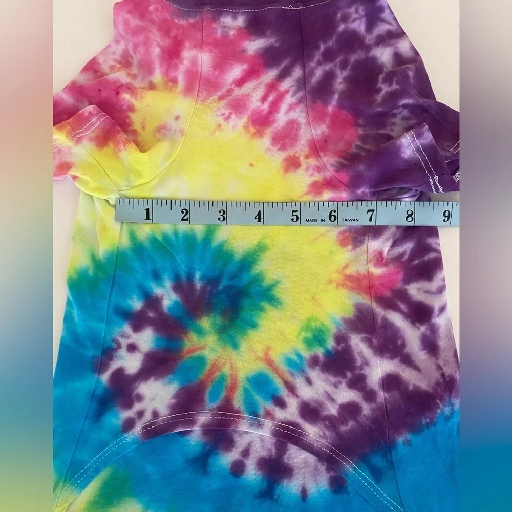 Pet Tee Large Tie Dye Dog Shirt Color Splash ArtMinds Bright & Fun Vibes Styling